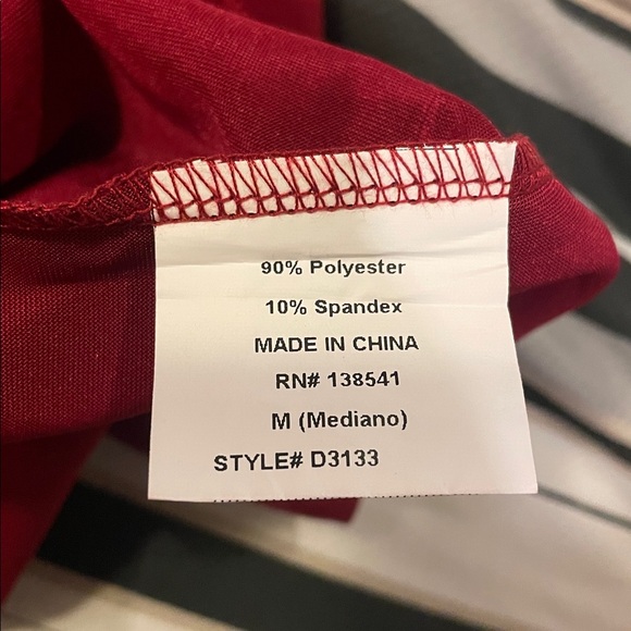 Red Satin Deep V Neck Mini Party Dress - Picture 6 of 7